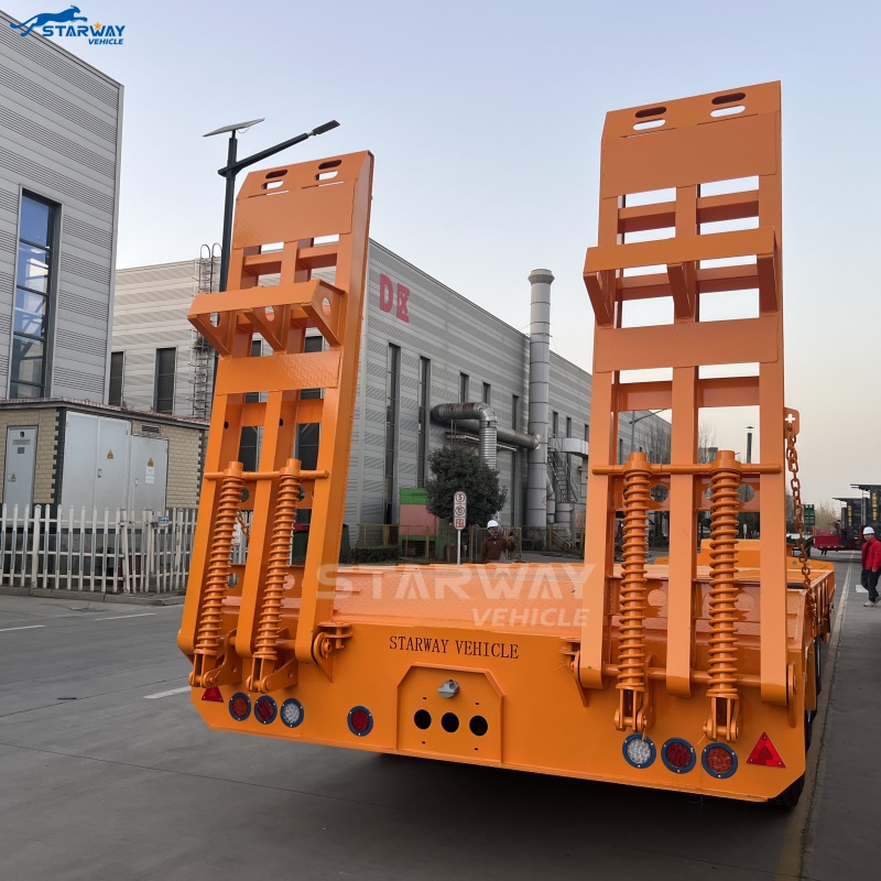 3-axle 60Ton Lowbed Trailer On Saale