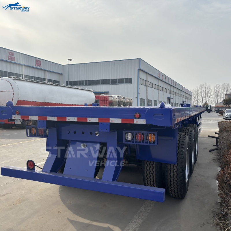 3-axle 12.5m Heavy Duty Flatbed Trailer