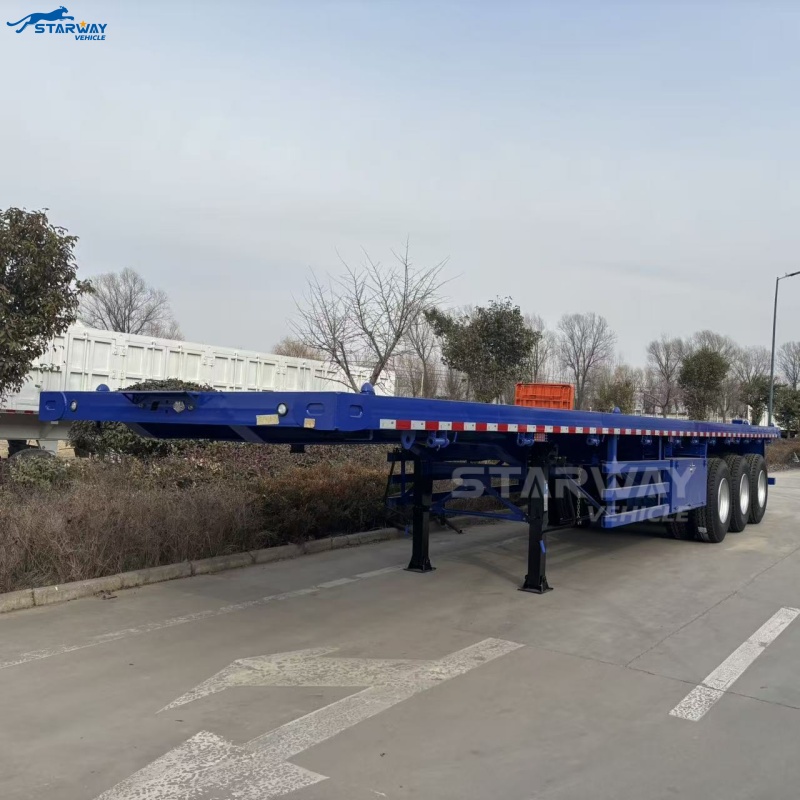 3-axle 12.5m Heavy Duty Flatbed Trailer