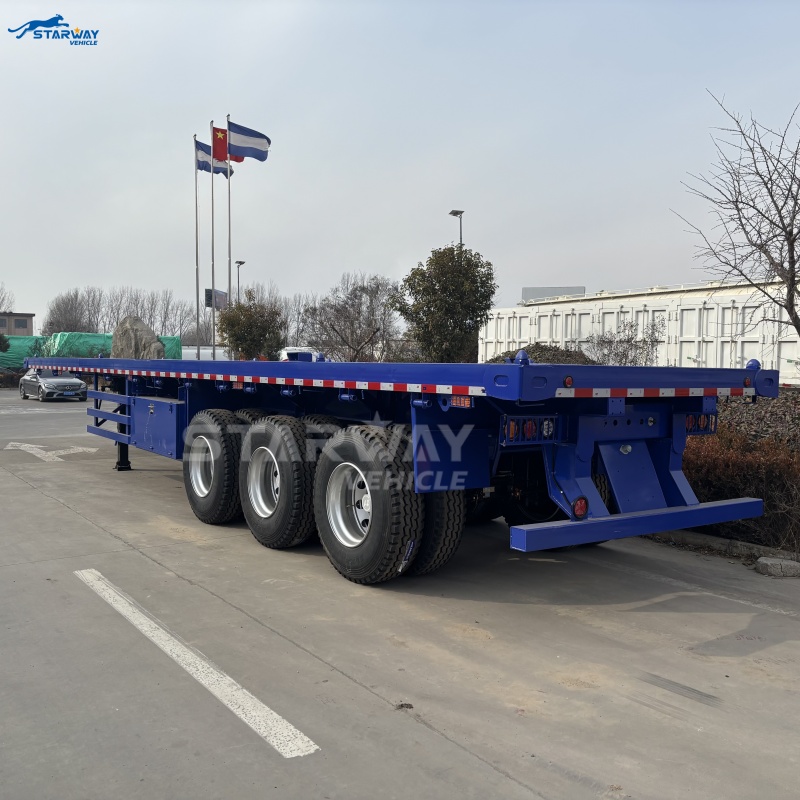 3-axle 12.5m Heavy Duty Flatbed Trailer