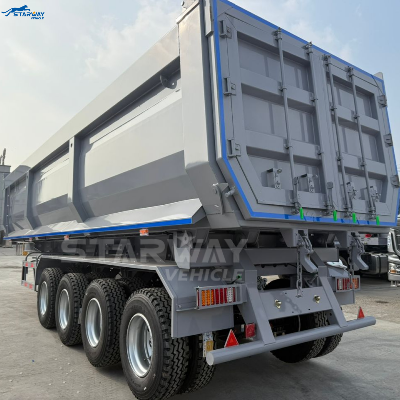 4 Axle Rear Dump Semi Trailer for Stone