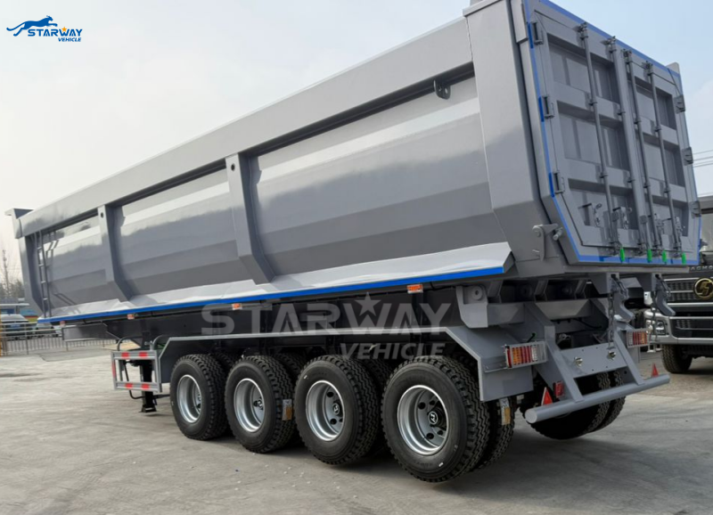 4 Axle Rear Dump Semi Trailer for Stone