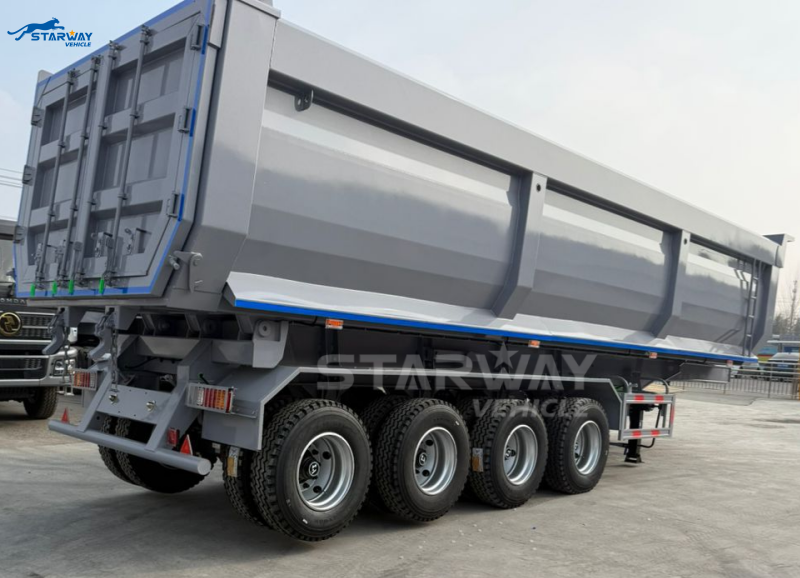 4 Axle Rear Dump Semi Trailer for Stone