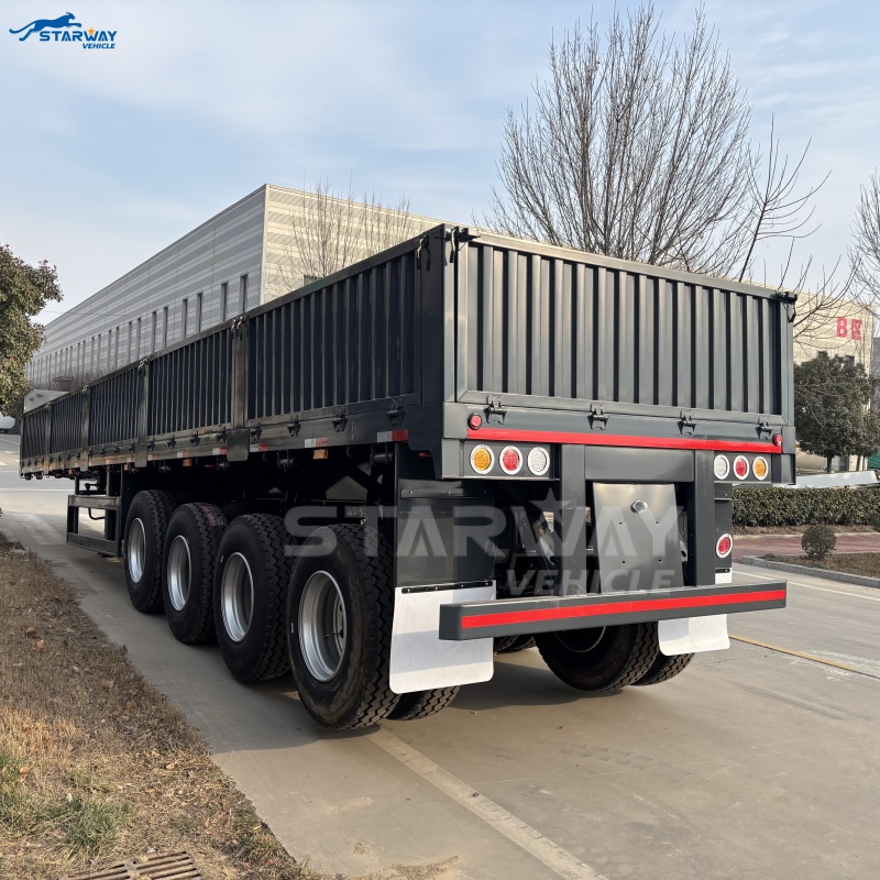 4-Axle Sidewall Trailer for Heavy Cargo