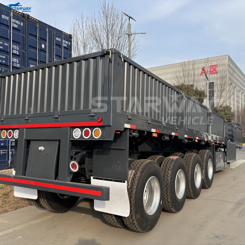 4-Axle Sidewall Trailer for Heavy Cargo