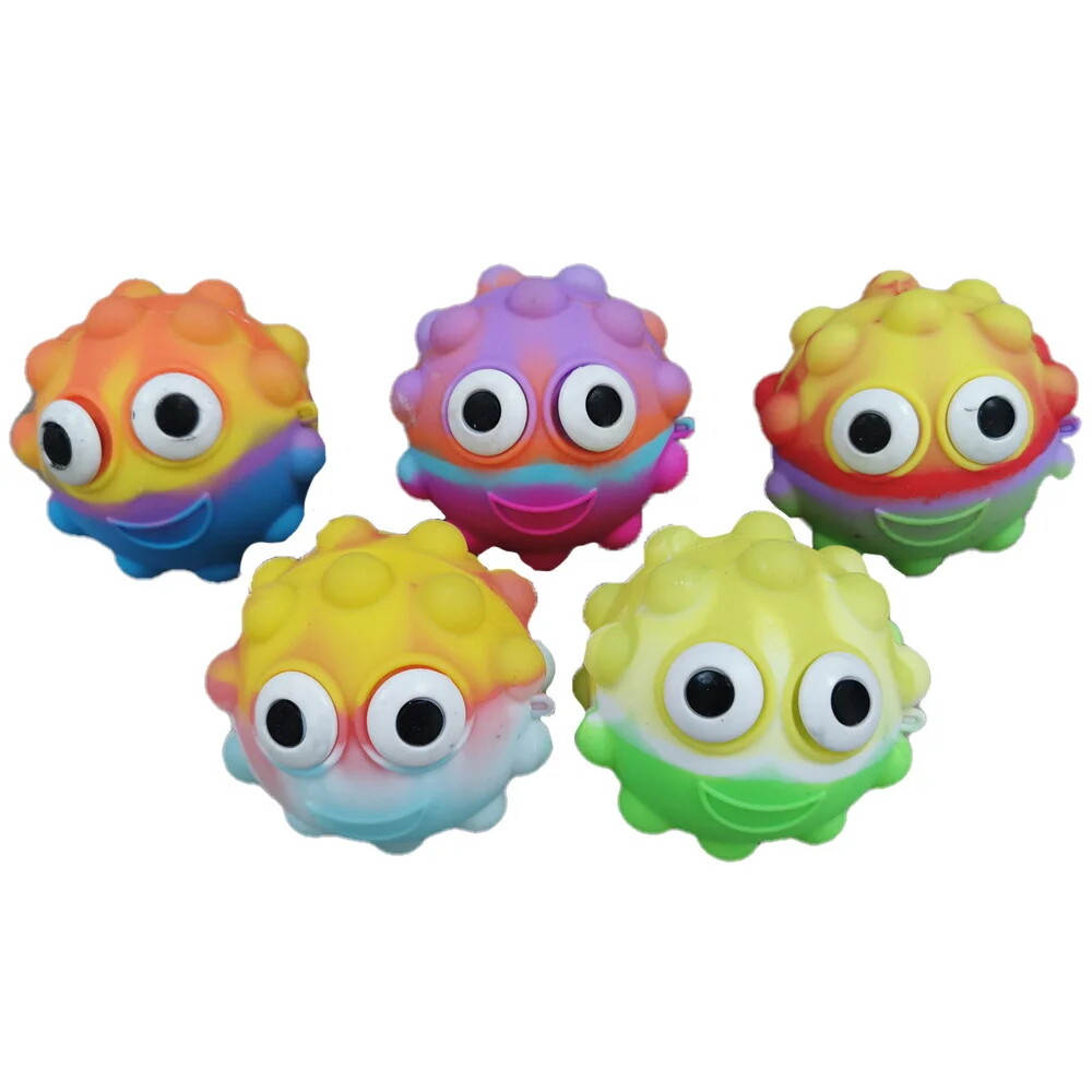 Pop bubble squeeze ball with eyes push pop sensory toys composition fidget toys