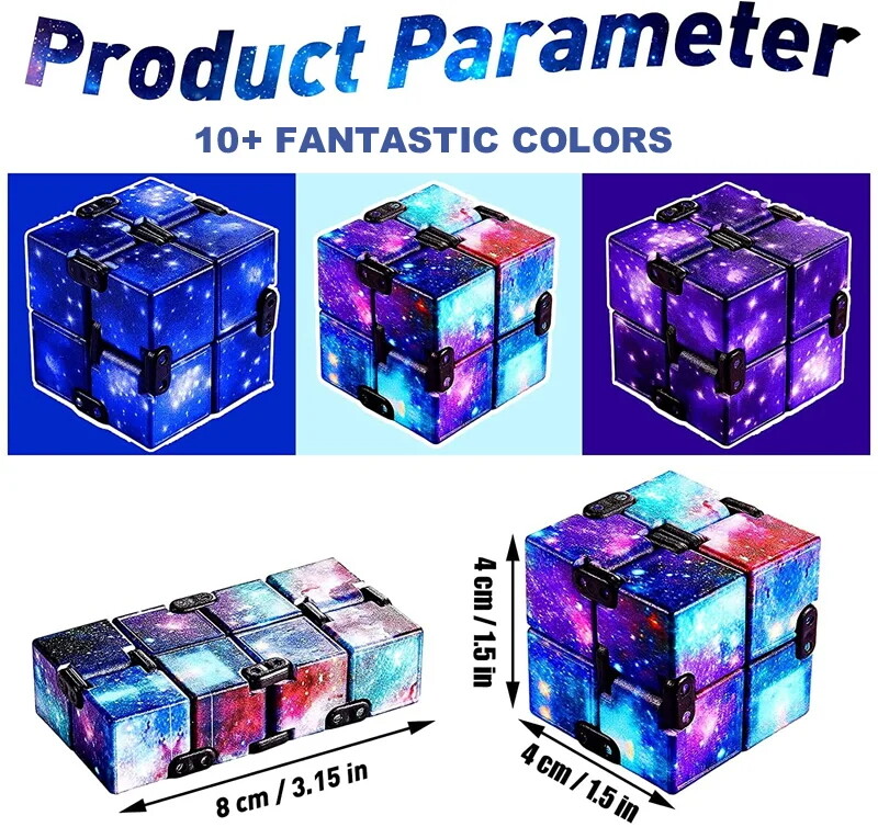 Infinity cube fidget toys set decompression toys relax time release for kids