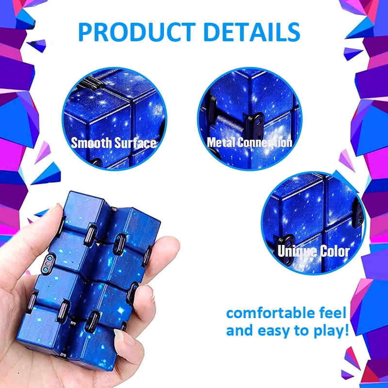 Infinity cube fidget toys set decompression toys relax time release for kids