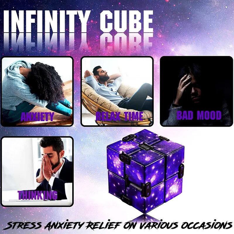 Infinity cube fidget toys set decompression toys relax time release for kids