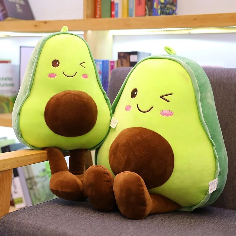 Stuffed avocado fruit soft plush hugging pillow ultrasoft pillow plush toy