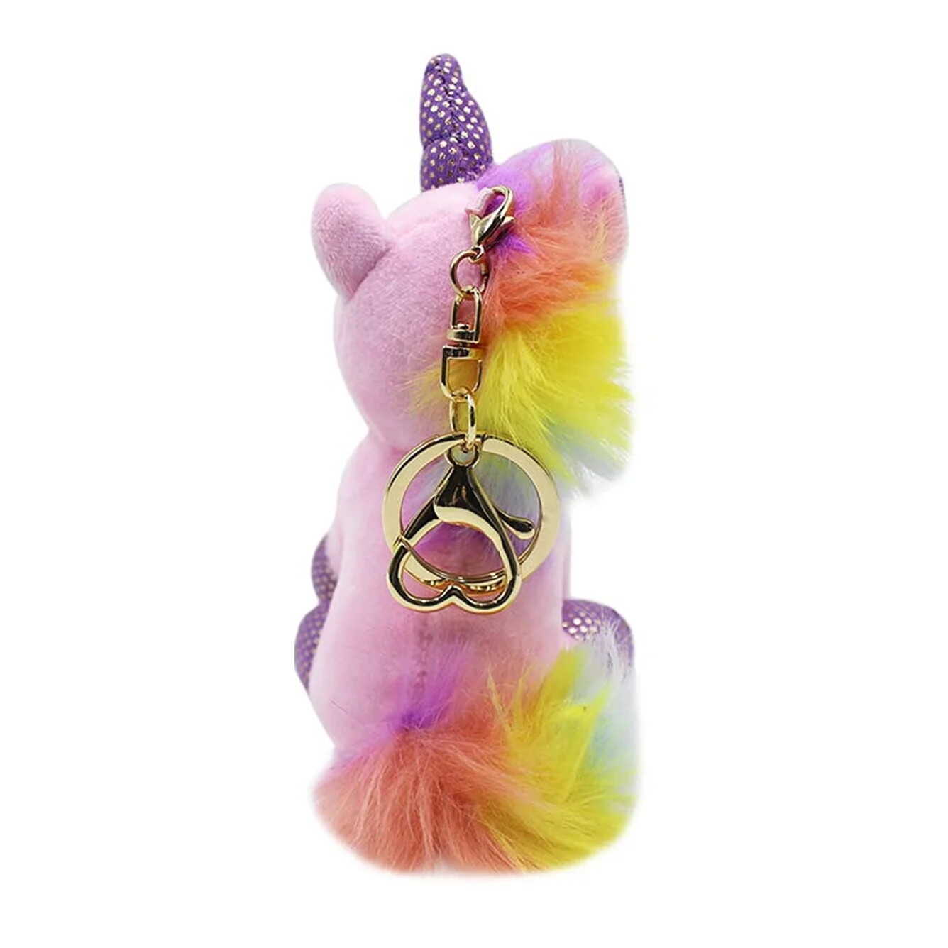 Cute Unicorn Plush Stuffed Keychain Animal Backpack Clip Handbag Charm Keyring for Girls Women Girls Gift