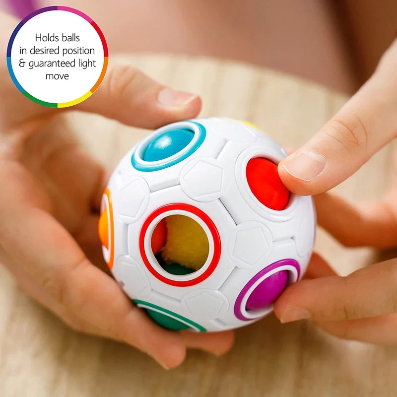 Rainbow ball brain teaser for kids 3D puzzle cube fidget ball educational toys Rainbow ball brain teaser for kids 3D puzzle cube fidget ball educational toys