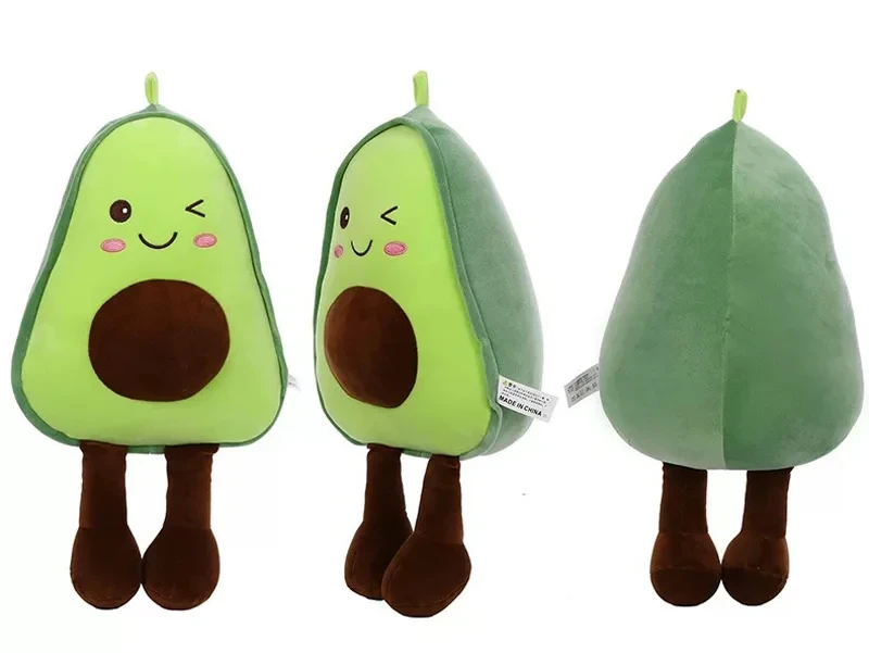 The comfortable and lovely avocado plush hugging pillow gives you a warm hug