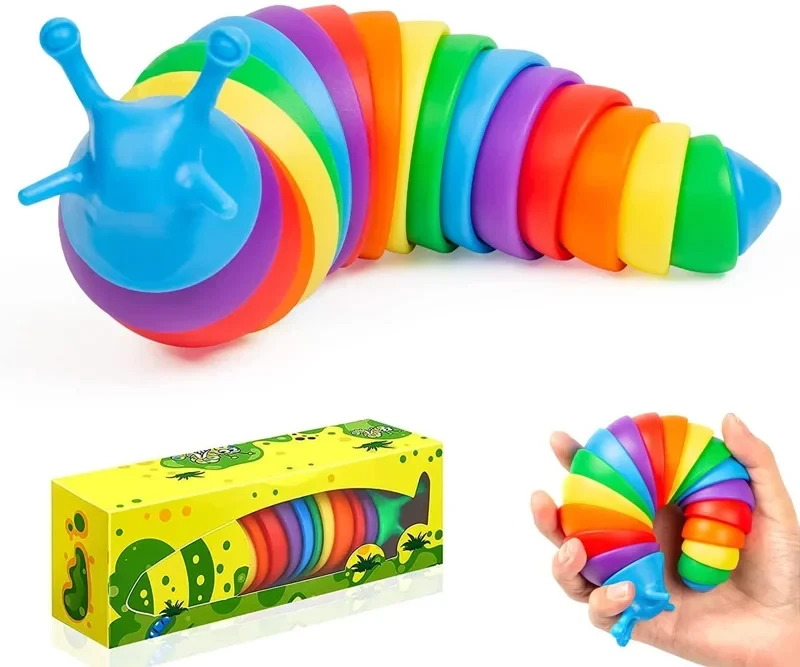 Lifelike 3D Slug Fidget Toy, Non-Toxic BPA-Free Material, Textured Flexibility