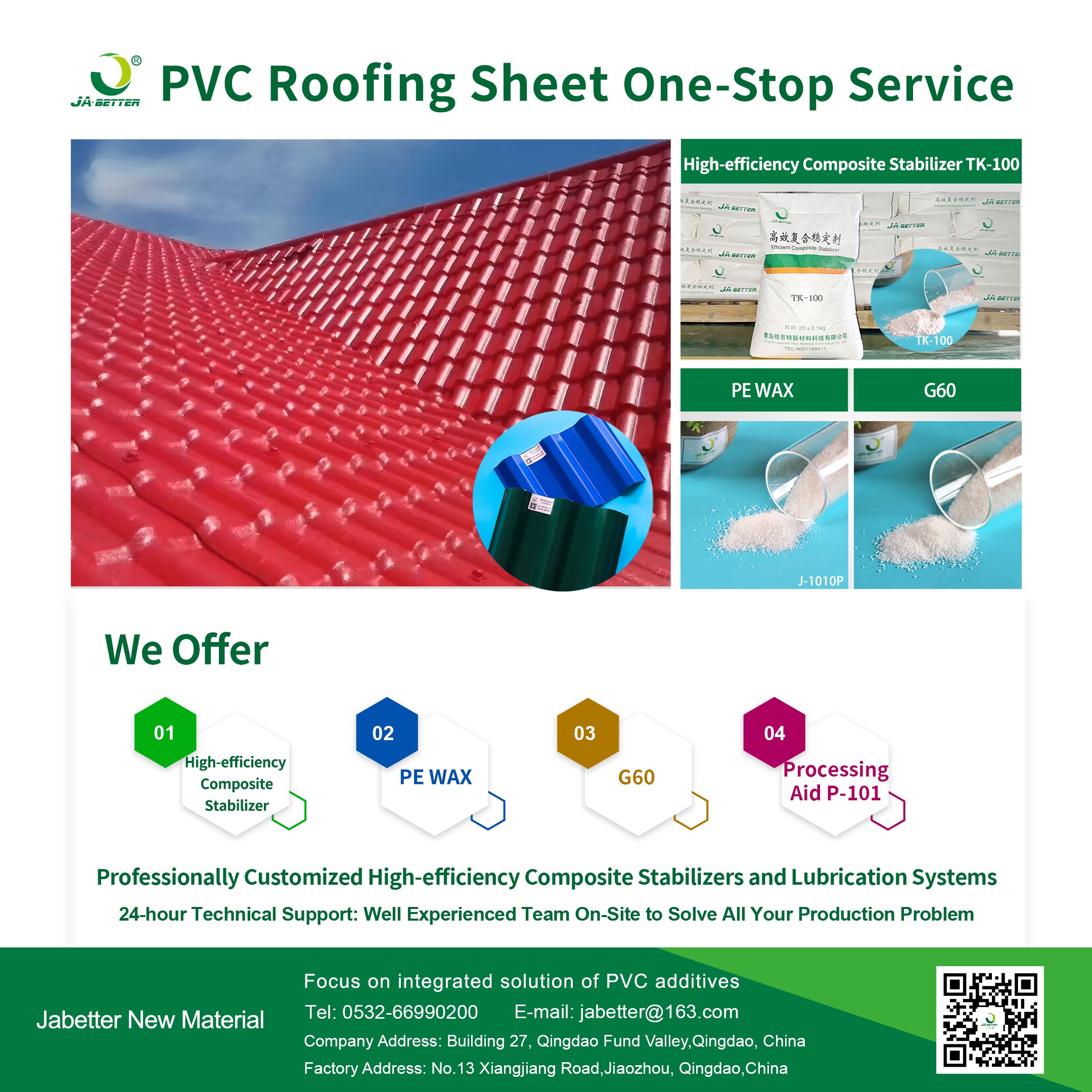 Jabetter: Providing Professional Support for PVC Roofing Tile Quality Enhancement