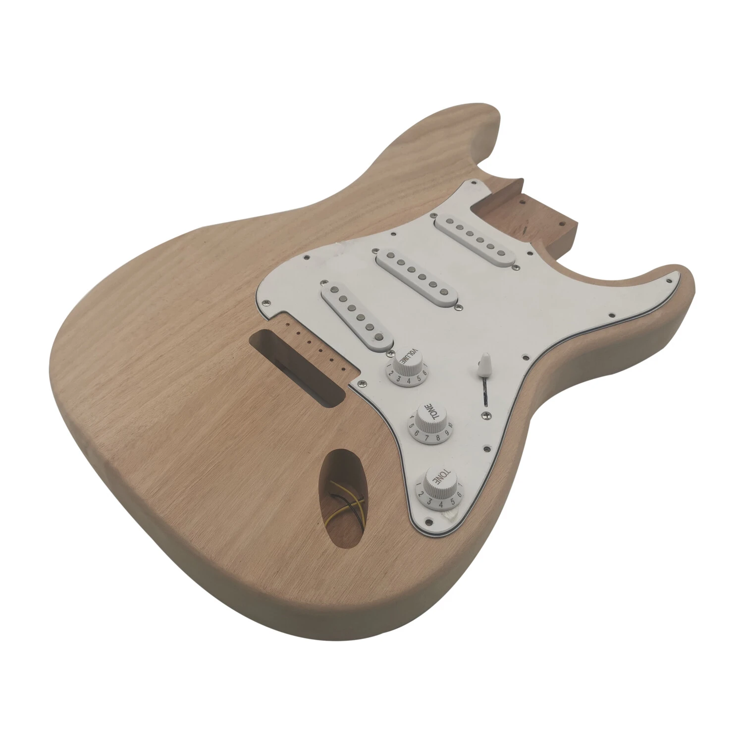 Kit DIY de guitare électrique en acajou non verni