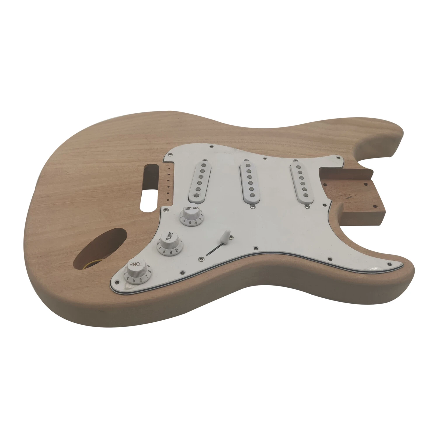 Kit DIY de guitare électrique en acajou non verni