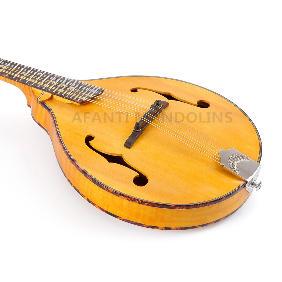 Mandoline en érable flammé solide couleur miel style AA