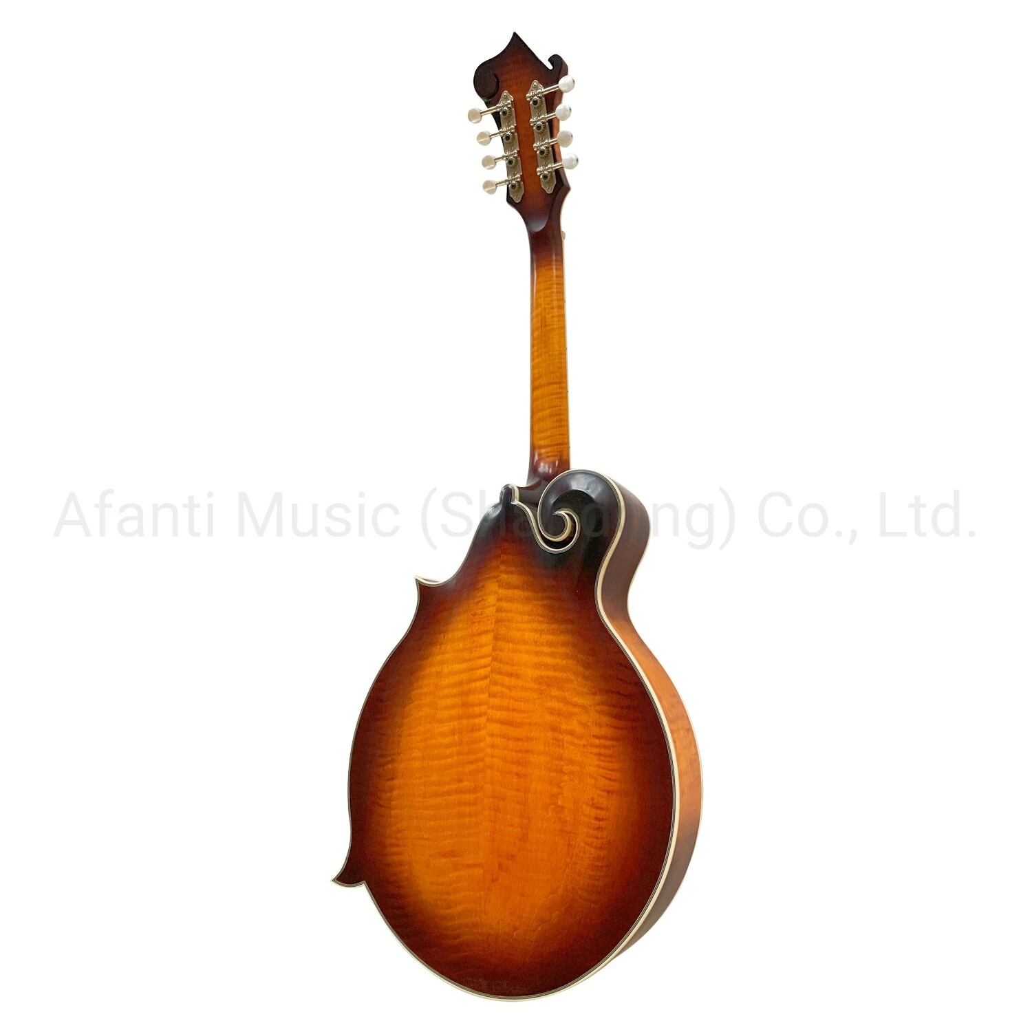 Sunburst Solid Wood Spruce Top Flamed Back Side Octave Mandoline
