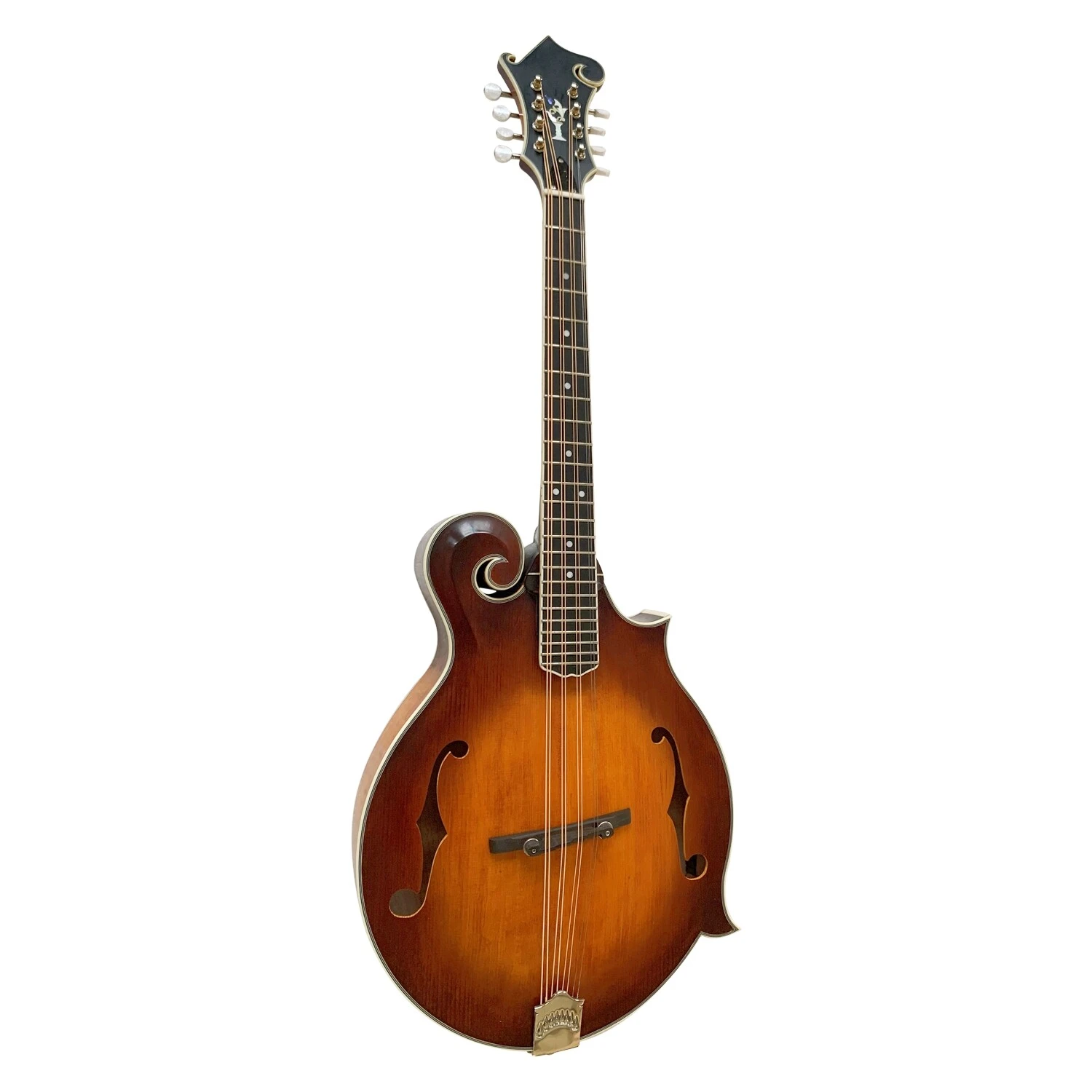 Sunburst Solid Wood Spruce Top Flamed Back Side Octave Mandoline