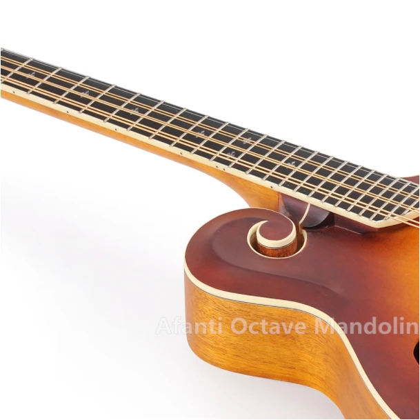 Mandoline octave en bois massif avec trou en fa