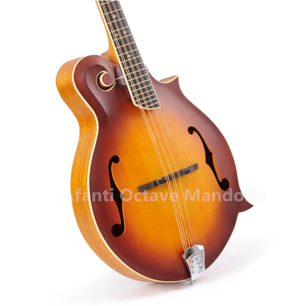 Mandoline octave en bois massif avec trou en fa