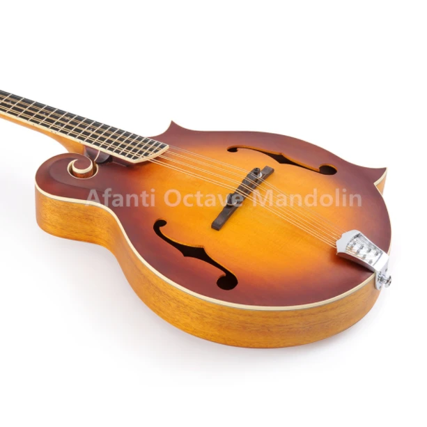 Mandoline octave en bois massif avec trou en fa