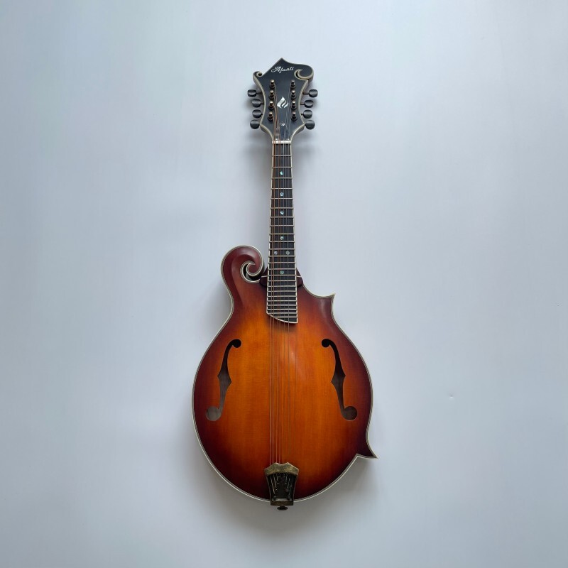 Mandoline F Sunburst en érable flammé de qualité AA faite main Afanti