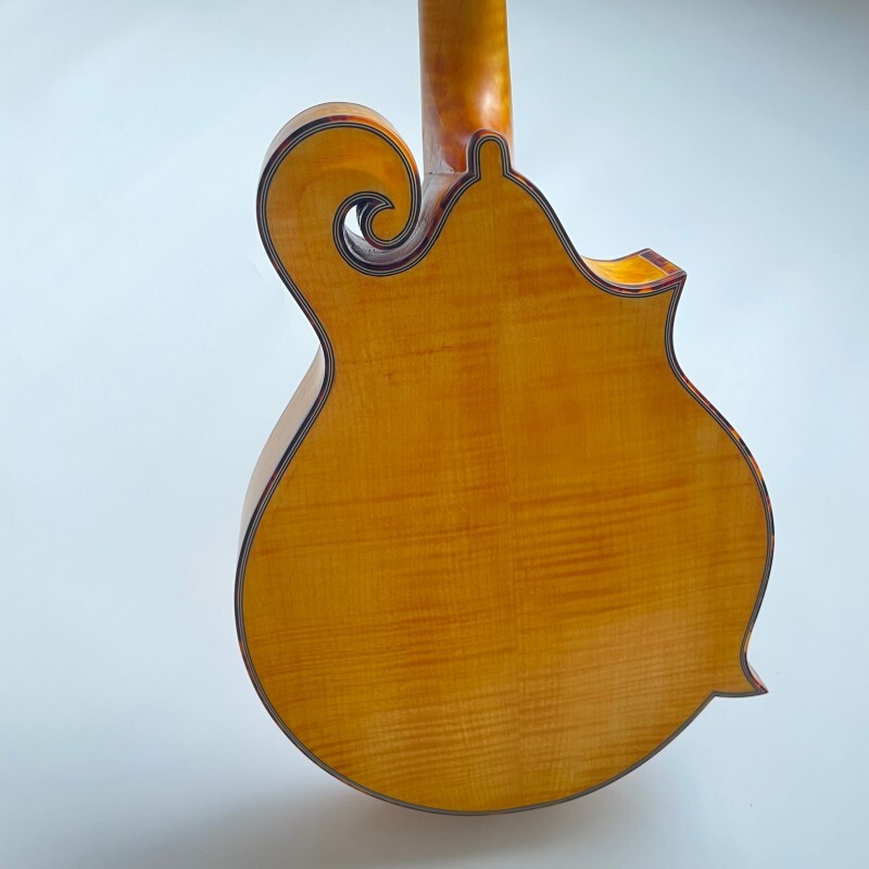 Instrument de musique mandoline de style F avec couleur Goldrush