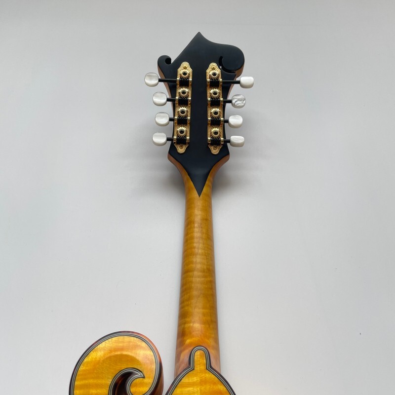 Instrument de musique mandoline de style F avec couleur Goldrush