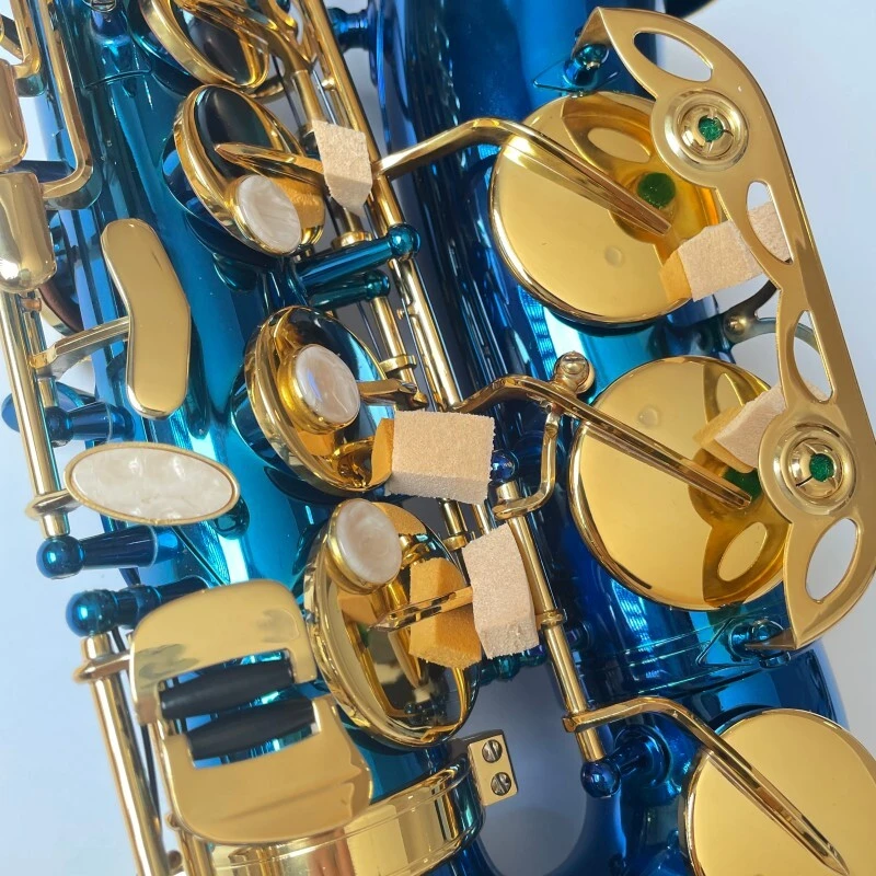 Fast Delivery Blue Eb Saxophone Best Quality Professional Alto Saxophone OEM