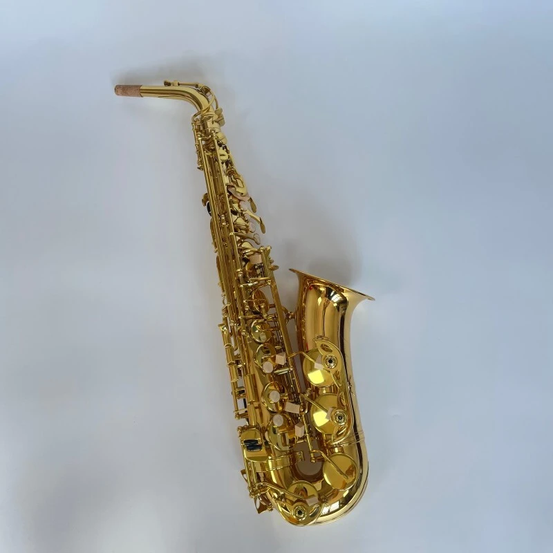 Instruments à vent Saxophone alto laqué or à clé mib