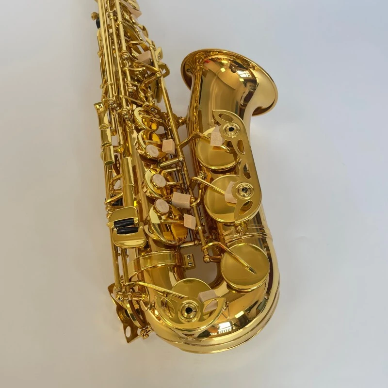 Instruments à vent Saxophone alto laqué or à clé mib