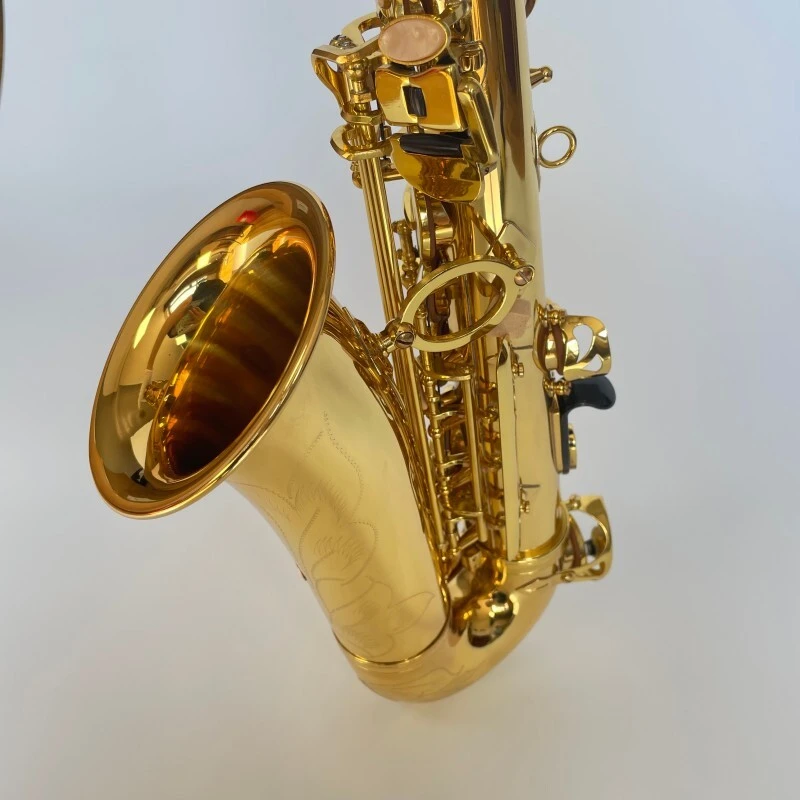 Instruments à vent Saxophone alto laqué or à clé mib