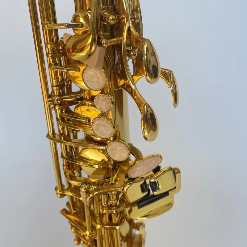 Instruments à vent Saxophone alto laqué or à clé mib