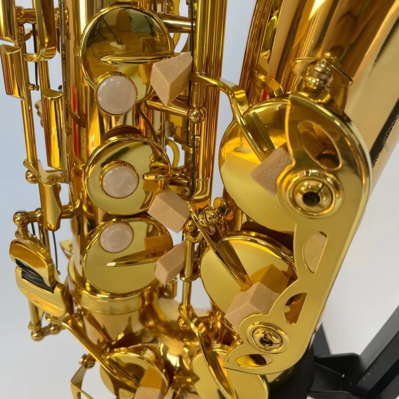 Instruments à vent Saxophone alto laqué or à clé mib