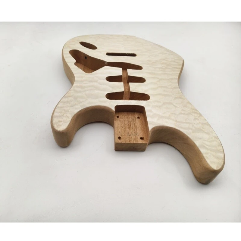 Corps de guitare électrique Afanti SSS en bois d'acajou avec placage d'érable matelassé