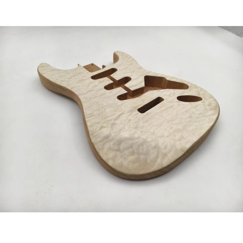 Corps de guitare électrique Afanti SSS en bois d'acajou avec placage d'érable matelassé