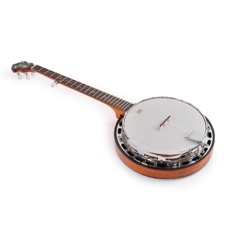Afanti Bronze Tone Ring Flamed Maple Resonator Banjo à 5 cordes