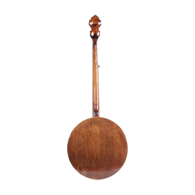 Afanti Banjo 5 Cordes en Acajou avec Résonateur et Cerclage en Bronze