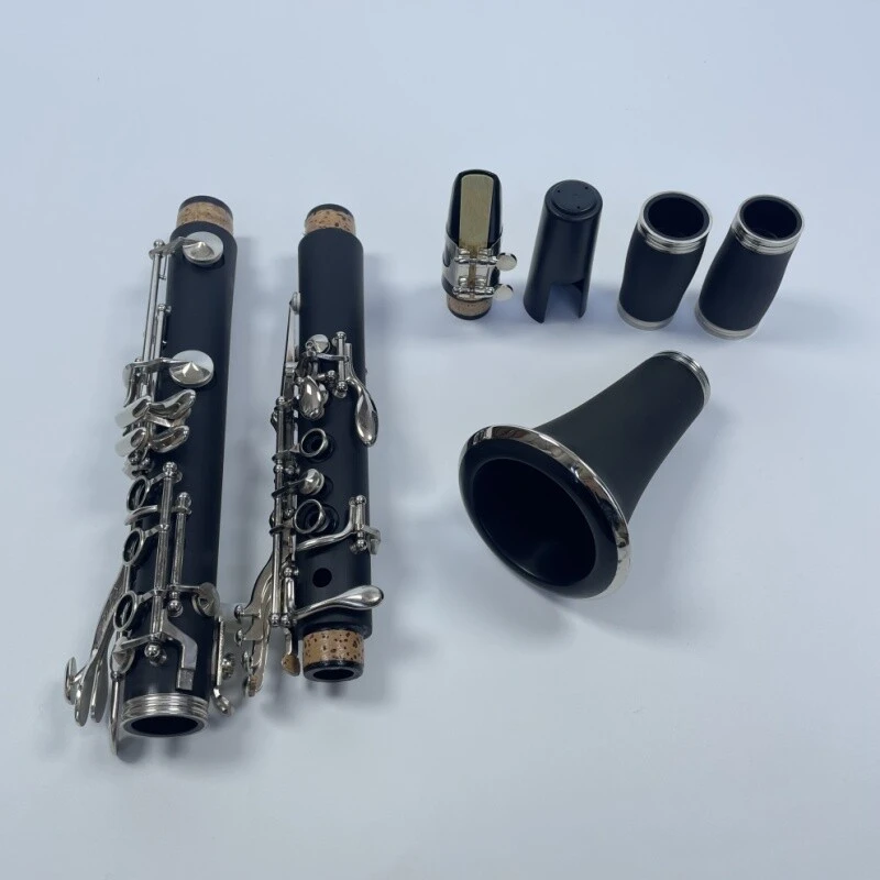 Afanti 18keys Bec en Bakélite Corps en Caoutchouc Dur avec Nickel Plaqué Clarinette