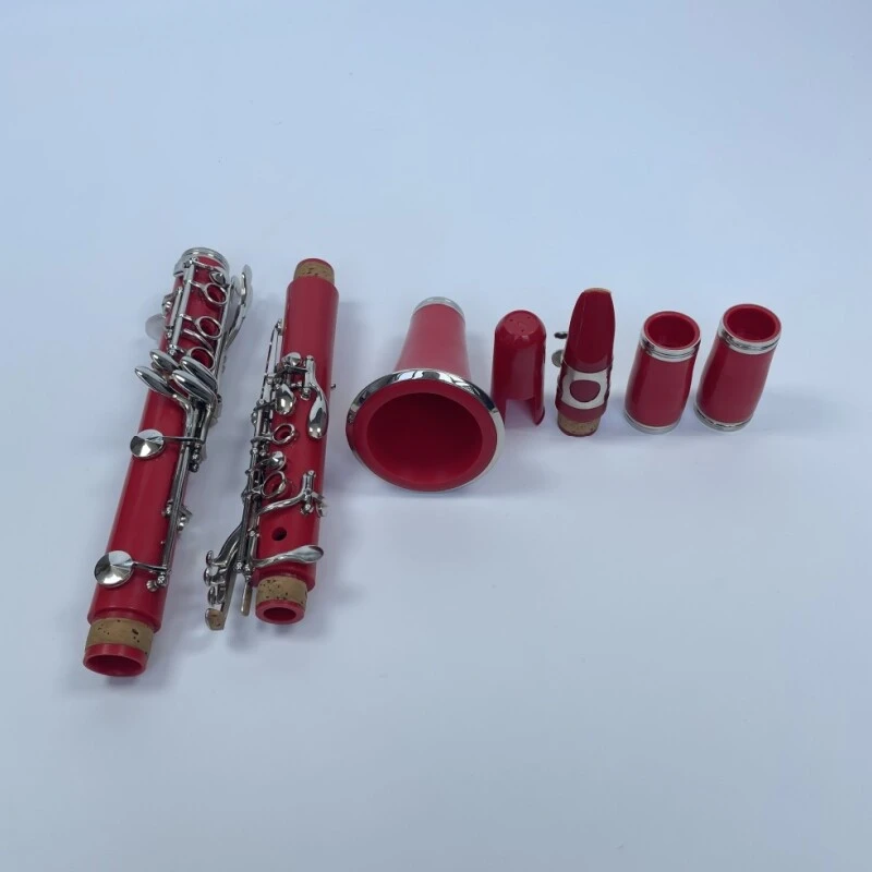 Afanti Clarinette Rouge 17 Clés Corps ABS Clarinette Clé Plaquée Nickel