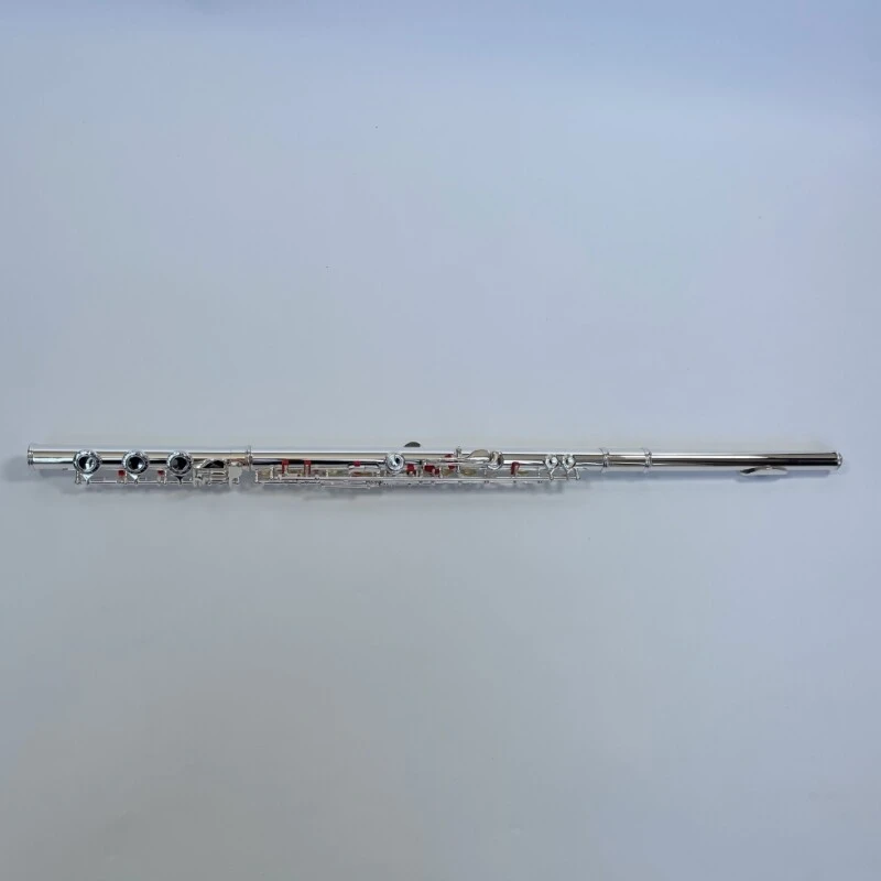 Afanti 17 Open Hole Silver Plated Engraved Flower Cover Flute (Flûte traversière avec couvercle en forme de fleur)
