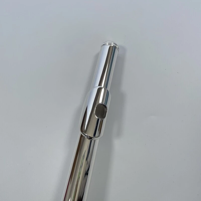 Afanti 17 Open Hole Silver Plated Engraved Flower Cover Flute (Flûte traversière avec couvercle en forme de fleur)