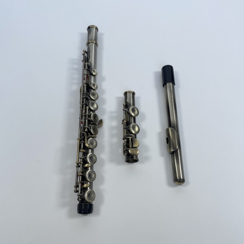 Afanti 16 Closed Hole Antique Brass Plated Vintage Style Flute