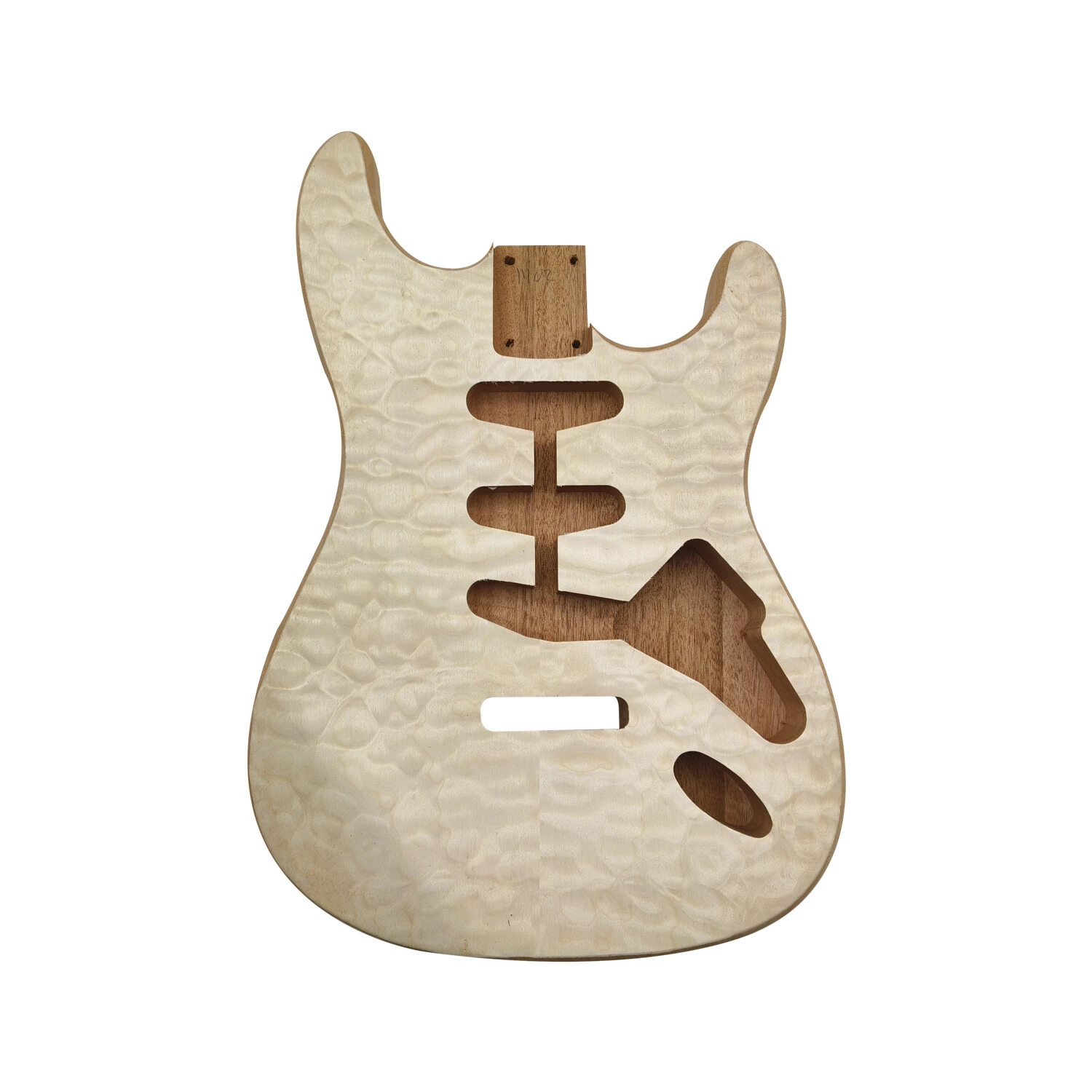 Corps de guitare électrique Afanti SSS en bois d'acajou avec placage d'érable matelassé