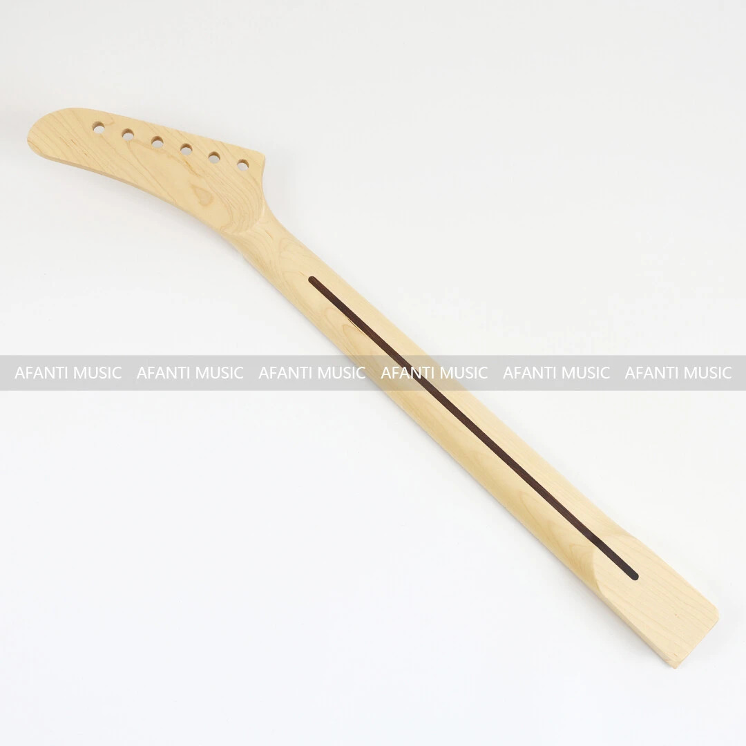 Afanti 24 Frets Banana Shape Headstock Electric Guitar Neck