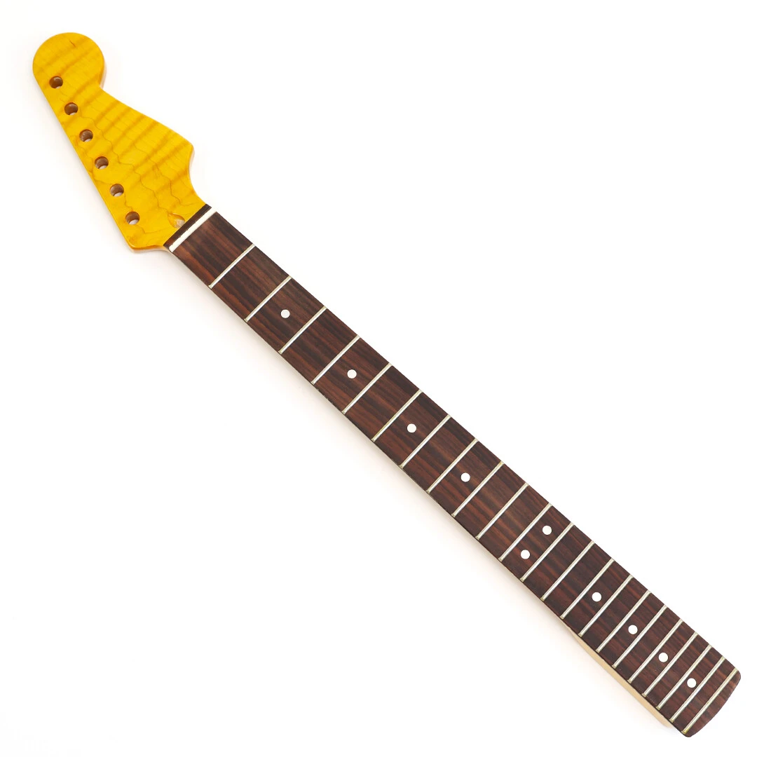 Manche de guitare ST en érable flammé Afanti 22 Frets Top