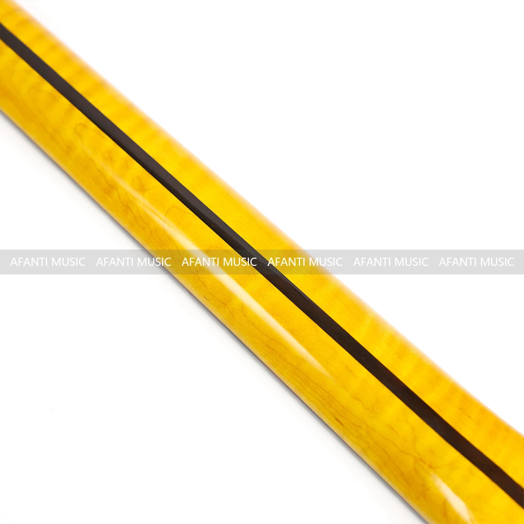Manche de guitare ST en érable flammé Afanti 22 Frets Top