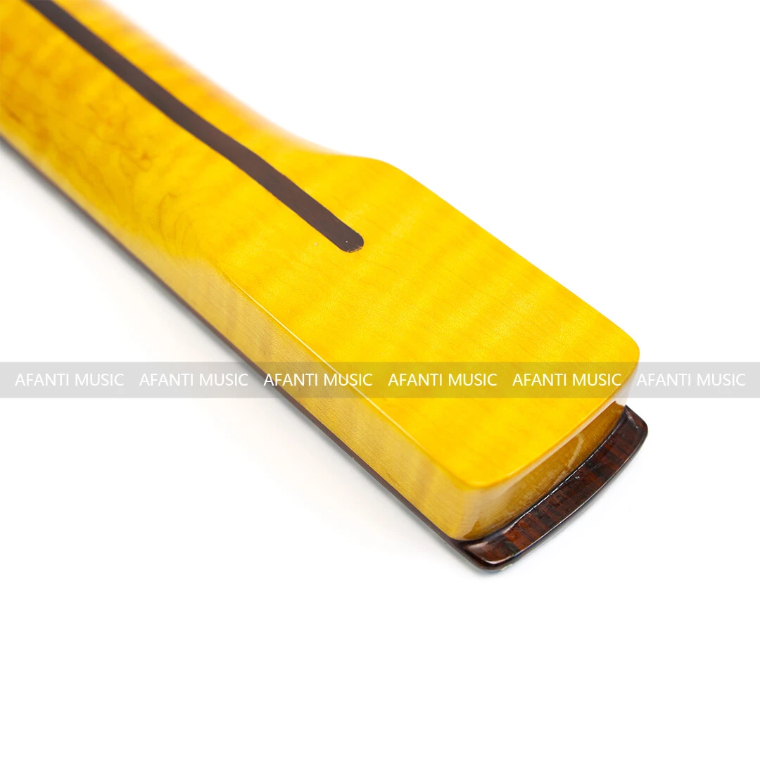 Manche de guitare ST en érable flammé Afanti 22 Frets Top